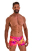 M43 - Mens Square Cut Swim Trunks - Prints 8163 Tahitian sunset - Skinzwear