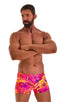 M43 - Mens Square Cut Swim Trunks - Prints 8163 Tahitian sunset - Skinzwear