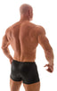 M43POS - Mens Posing NPC IFBB Physique Classic Short - Wet Look 0007 Black - Skinzwear