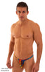 M44 - Mens Bravura Pouch Thong - Mesh 4502 Tropical feathers - Skinzwear