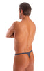 M44 - Mens Bravura Pouch Thong - Mesh 4554 Shadow peep show - Skinzwear