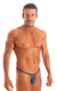 M44 - Mens Bravura Pouch Thong - Mesh 4554 Shadow peep show - Skinzwear