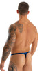 M44 - Mens Bravura Pouch Thong - Prints 1118 Laser blue lightening - Skinzwear
