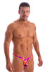 M44 - Mens Bravura Pouch Thong - Prints 8163 Tahitian sunset - Skinzwear