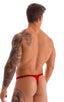 M44 - Mens Bravura Pouch Thong - Solids 3450 Ruby red - Skinzwear