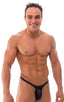 M44 - Mens Bravura Pouch Thong - Wet Look 0007 Black - Skinzwear