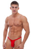 M44 - Mens Bravura Pouch Thong - Wet Look 0008 Lipstick red - Skinzwear