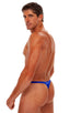 M45 - Mens Swimsuit Thong with Pouch Enhancement - Metallics 5813 Chrome silver - Skinzwear