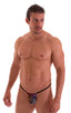 M46 - Mens Roman G String Bikini - Mesh 7510 - 6407 Aquarious - Black - Skinzwear