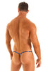 M46 - Mens Roman G String Bikini - Prints 1118 Laser blue lightening - Skinzwear