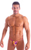 M46 - Mens Roman G String Bikini - Prints 8163 Tahitian sunset - Skinzwear