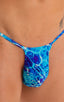 M46 - Mens Roman G String Bikini - Prints 9155 New world blue - Skinzwear