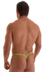 M46 - Mens Roman G String Bikini - Solid Sheer Semi Sheer 5536 Lime - Skinzwear