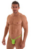 M46 - Mens Roman G String Bikini - Solid Sheer Semi Sheer 5536 Lime - Skinzwear