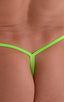 M46 - Mens Roman G String Bikini - Solid Sheer Semi Sheer 5536 Lime - Skinzwear
