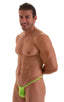 M46 - Mens Roman G String Bikini - Solid Sheer Semi Sheer 5536 Lime - Skinzwear