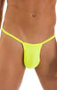 M46 - Mens Roman G String Bikini - Solid Sheer Semi Sheer 5538 Neon chartreuse - Skinzwear