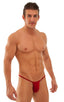 M46 - Mens Roman G String Bikini - Solids 3450 Ruby red - Skinzwear