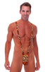 M48 - Mens Borat Style Sling Thong - Prints 3554 Wild tiger - Skinzwear