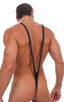 M48 - Mens Borat Style Sling Thong - Wet Look 0007 Black - Skinzwear