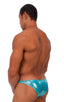 M49 - Mens Exotic Dancer Pistol Bikini with Pouch Enhancement - Metallics 9809 Hawaiian mint - Skinzwear