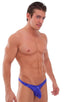 M49 - Mens Exotic Dancer Pistol Bikini with Pouch Enhancement - Metallics 9814 Eggplant purple - Skinzwear