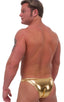 M49X - Mens Exotic Dancer Pistol Bikini with Pouch Enhancement PROLining - Metallics 5812 Metallic liquid gold - Skinzwear