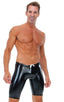 M51 - Mens Competition Swim Dive Jammers - Wet Look 0007 Black - Skinzwear