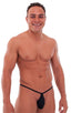 M52 - Mens Teardrop G String Swimsuit - Mesh 7521 Black athletic - Skinzwear
