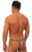M52 - Mens Teardrop G String Swimsuit - Solids 2456 Jade - Skinzwear