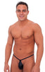 M52 - Mens Teardrop G String Swimsuit - Wet Look 0007 Black - Skinzwear
