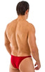 M54 - Mens Classic Rio Bikini - Solid Sheer Semi Sheer 1538 Red - Skinzwear