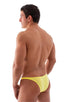 M54 - Mens Classic Rio Bikini - Solid Sheer Semi Sheer 4556 Lemon lime - Skinzwear