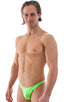 M54 - Mens Classic Rio Bikini - Solid Sheer Semi Sheer 5536 Lime - Skinzwear