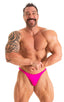 M54POS - Mens Bodybuilder Posing Suit Narrow Back - Solids 3452 Fuchsia - Skinzwear