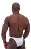 M54POS - Mens Bodybuilder Posing Suit Narrow Back - Solids 3499 Optic white - Skinzwear