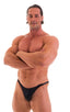 M54POS - Mens Bodybuilder Posing Suit Narrow Back - Solids 6407 Black - Skinzwear