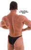 M54POS - Mens Bodybuilder Posing Suit Narrow Back - Solids 6407 Black - Skinzwear