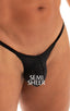 M55 - Mens Stuffit Pouch G String Swimsuit - Mesh 2556 Black peep show - Skinzwear