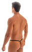 M55 - Mens Stuffit Pouch G String Swimsuit - Mesh 2556 Black peep show - Skinzwear