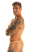 M55 - Mens Stuffit Pouch G String Swimsuit - Mesh 3504 Nude athletic - Skinzwear