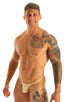 M55 - Mens Stuffit Pouch G String Swimsuit - Mesh 3504 Nude athletic - Skinzwear