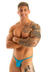 M55 - Mens Stuffit Pouch G String Swimsuit - Mesh 4557 Seam mist athletic - Skinzwear