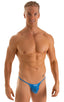 M55 - Mens Stuffit Pouch G String Swimsuit - Metallics 2853 Electric blue - Skinzwear