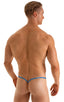 M55 - Mens Stuffit Pouch G String Swimsuit - Metallics 2853 Electric blue - Skinzwear