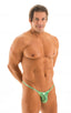 M55 - Mens Stuffit Pouch G String Swimsuit - Metallics 9853 Electric emerald - Skinzwear
