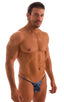 M55 - Mens Stuffit Pouch G String Swimsuit - Prints 2572 Dark water - Skinzwear