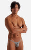 M55 - Mens Stuffit Pouch G String Swimsuit - Prints 3150 Zebra - Skinzwear