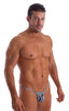 M55 - Mens Stuffit Pouch G String Swimsuit - Prints 3150 Zebra - Skinzwear