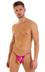 M55 - Mens Stuffit Pouch G String Swimsuit - Prints 8163 Tahitian sunset - Skinzwear
